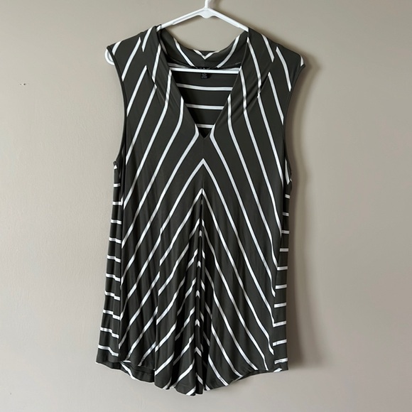 Cable & Gauge Stripe Sleeveless Blouse Size Large - Picture 1 of 5